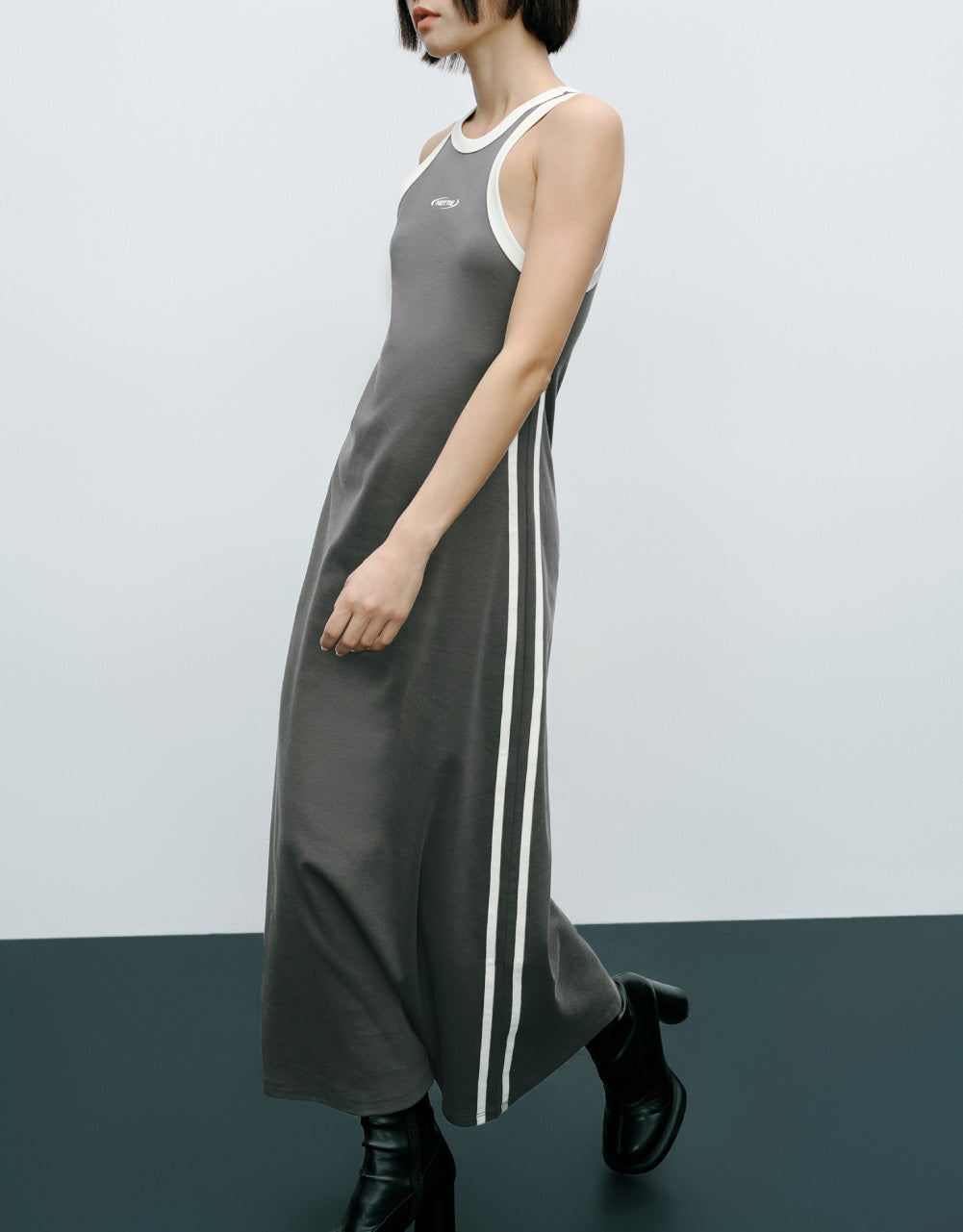 Sleeveless Crew Neck A-Line Dress