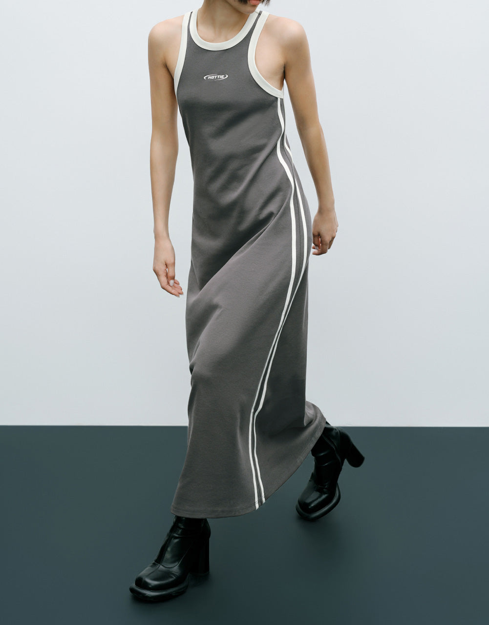 Sleeveless Crew Neck A-Line Dress
