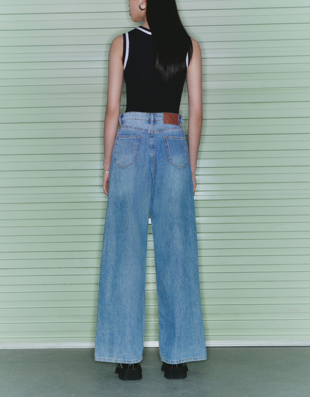 Number Embroidery Cable Knit Vest